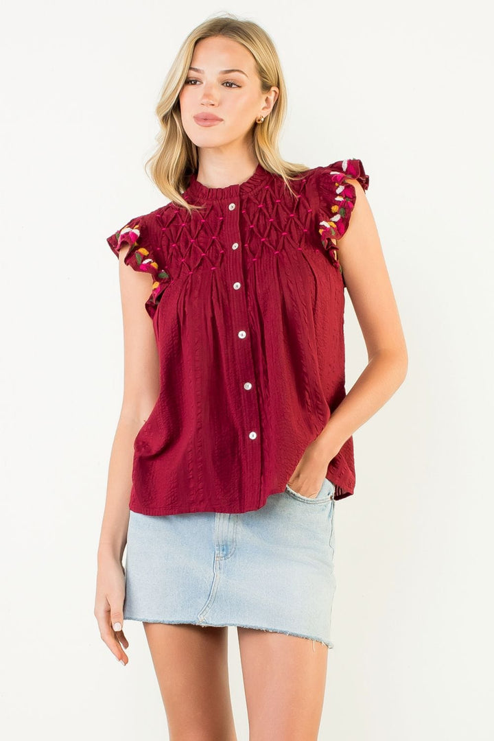 THML Top Anaya Button Up Top