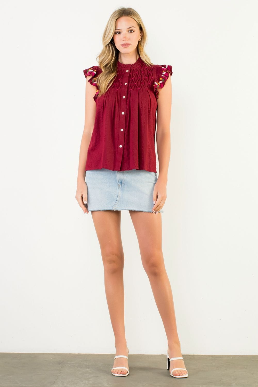 THML Top Anaya Button Up Top