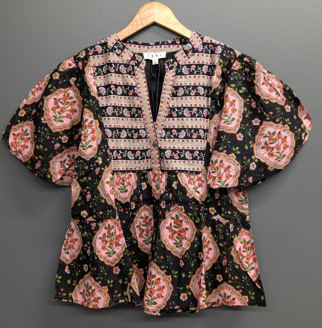 THML Top Black / XS Miley Floral Top
