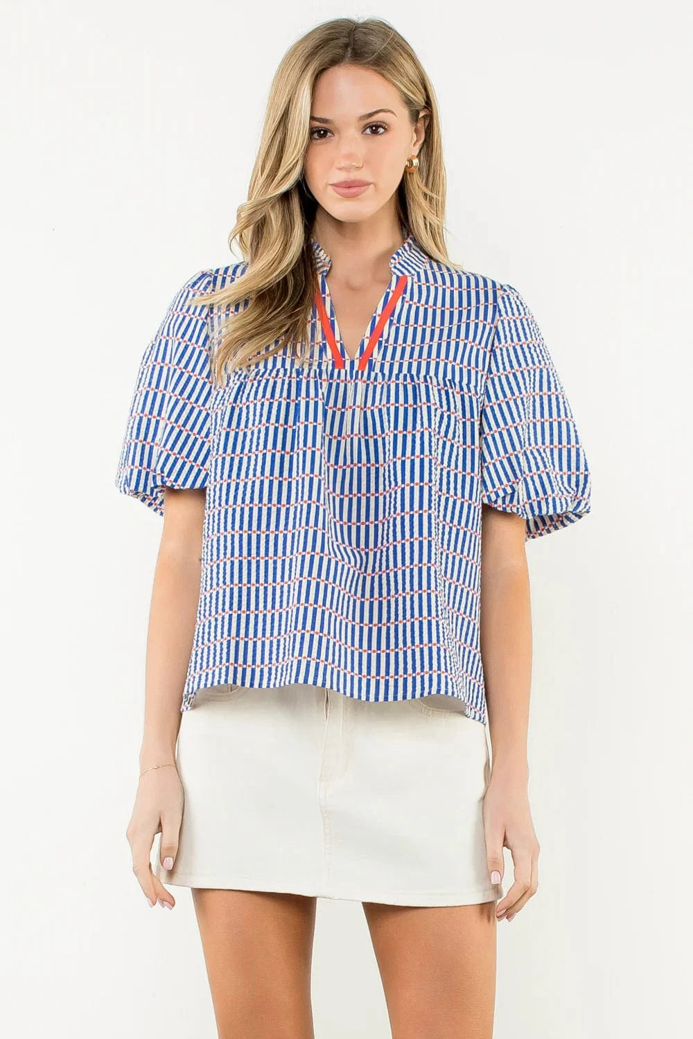 THML Top Blue / XS Cora Striped Top