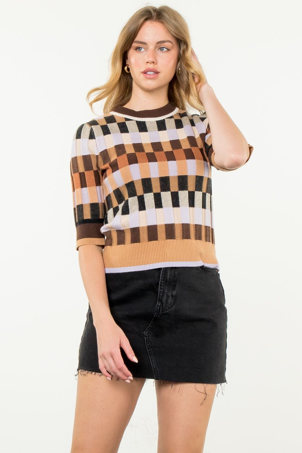 THML Top Brown / XS Sylvie Knit Top