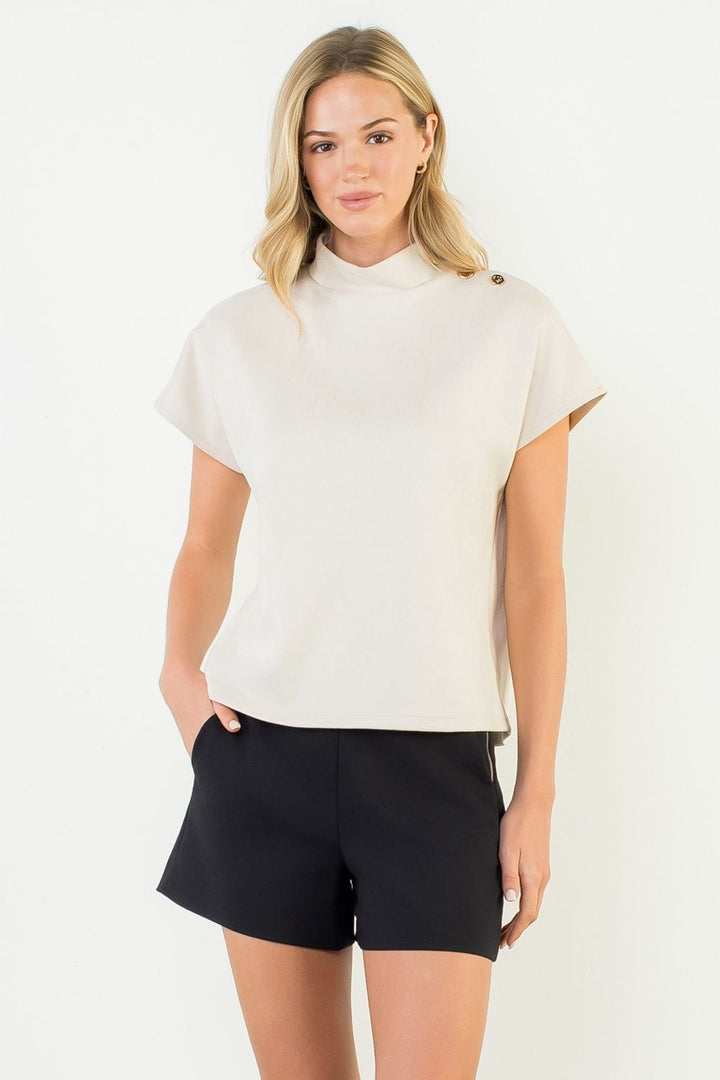 THML Top Cream / XS Charlie Suede Top