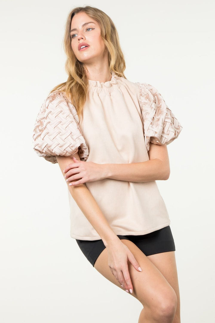 THML Top Cream / XS Liana Suede Top