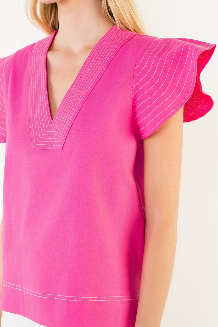 THML Top Daisy V-Neck Top