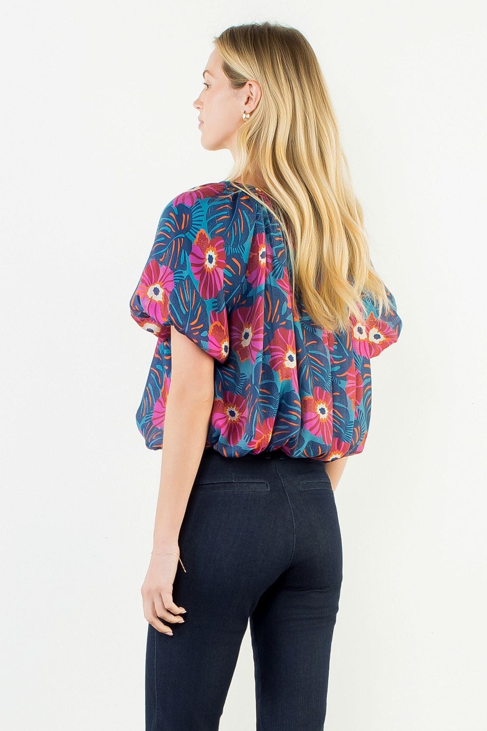 THML Top Eva Floral Clinched Top