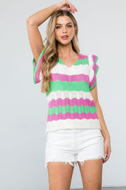 THML Top Green / XS Haley Knitted Top