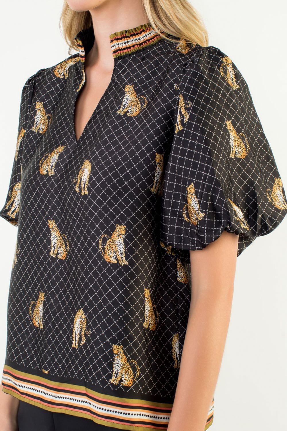 THML Top Jackie Puff Sleeve Top