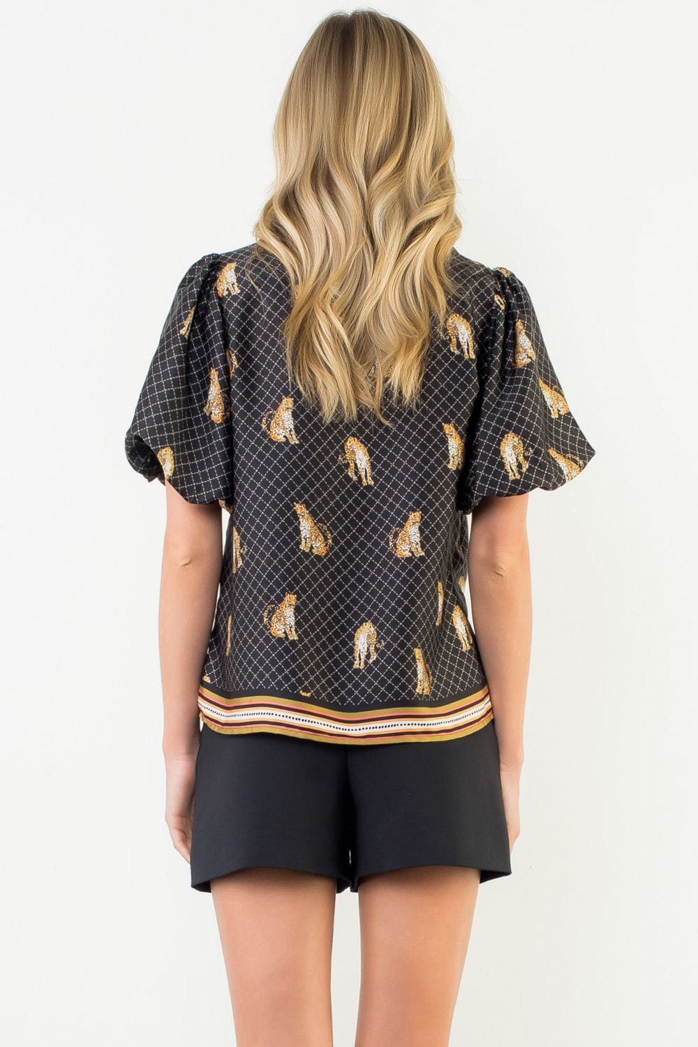 THML Top Jackie Puff Sleeve Top