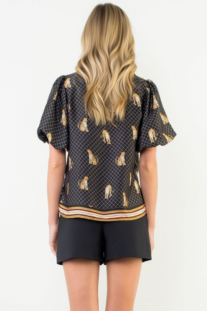 THML Top Jackie Puff Sleeve Top