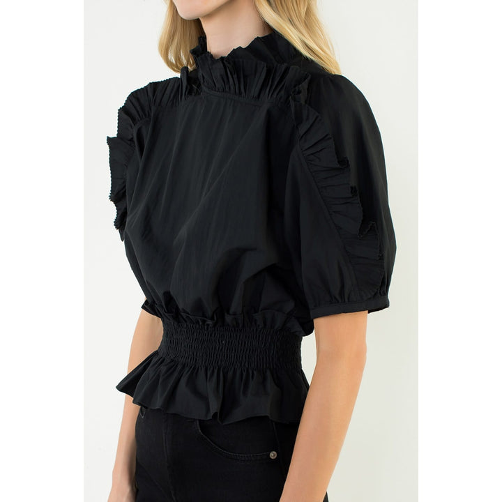 THML Jenna ruffled detail top in a feminine blouse design