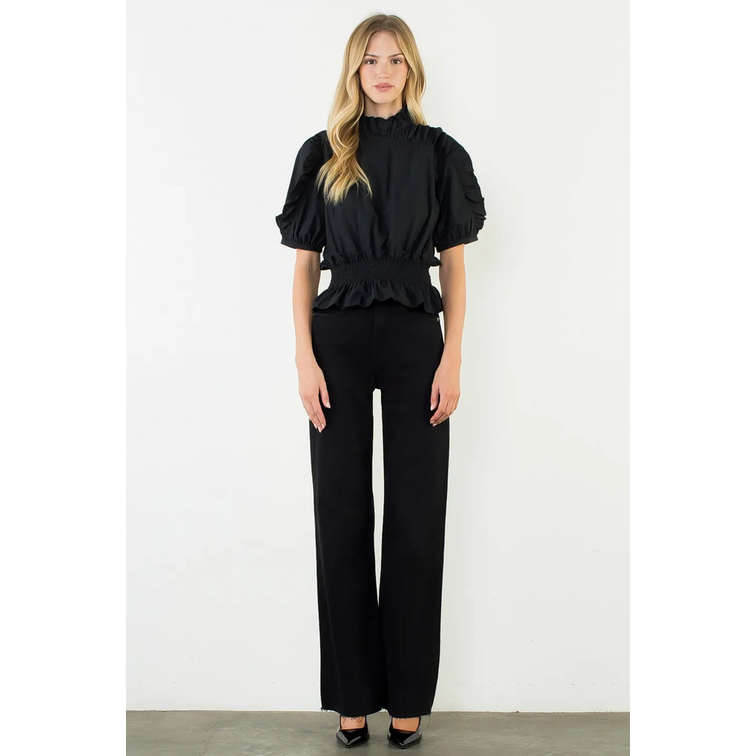 THML Jenna Ruffled Detail Top featuring feminine ruffle accents and a stylish top design