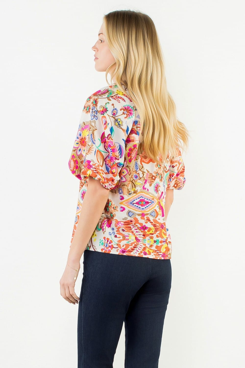 THML Top Khloe Puff Sleeve Top