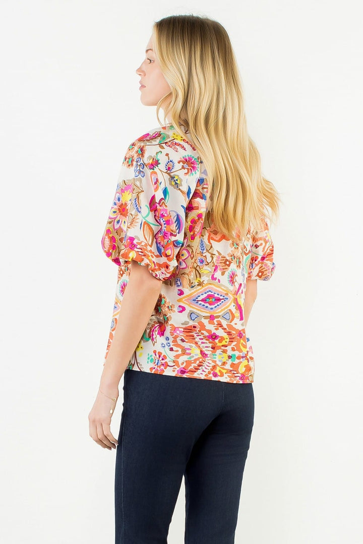 THML Top Khloe Puff Sleeve Top