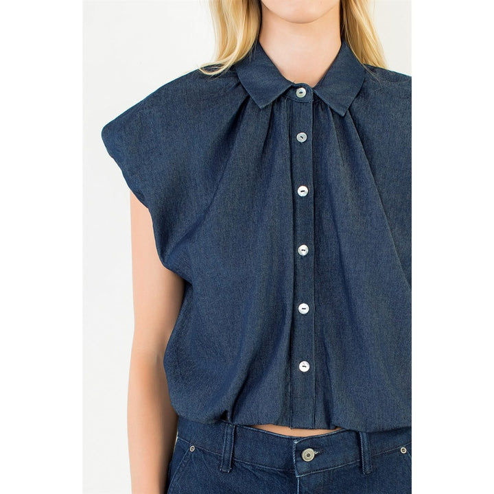 THML Top Layla Sleeveless Bubble Hem Top