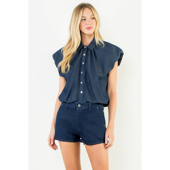 THML Top Layla Sleeveless Bubble Hem Top