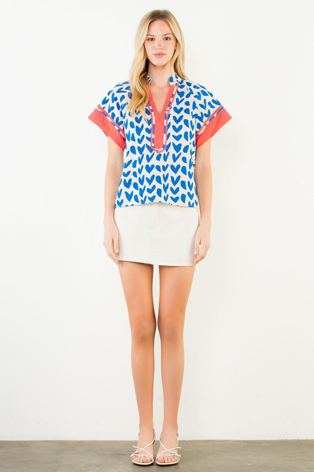 THML Leia Heart Top, stylish women's top featuring a heart design, made from soft, comfortable fabric perfect for casual wear.