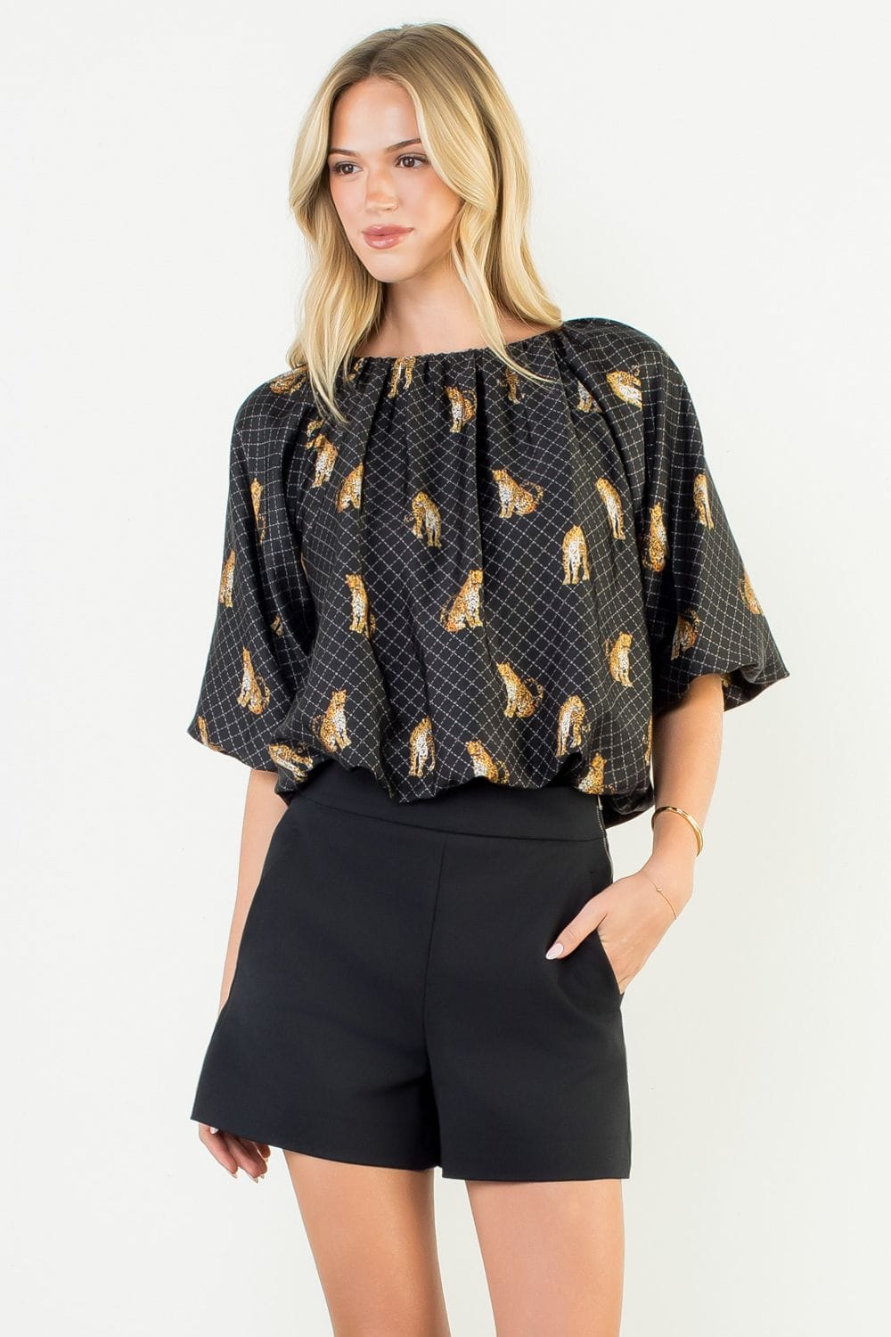 THML Top Leopard / XS Bella Bubble Top