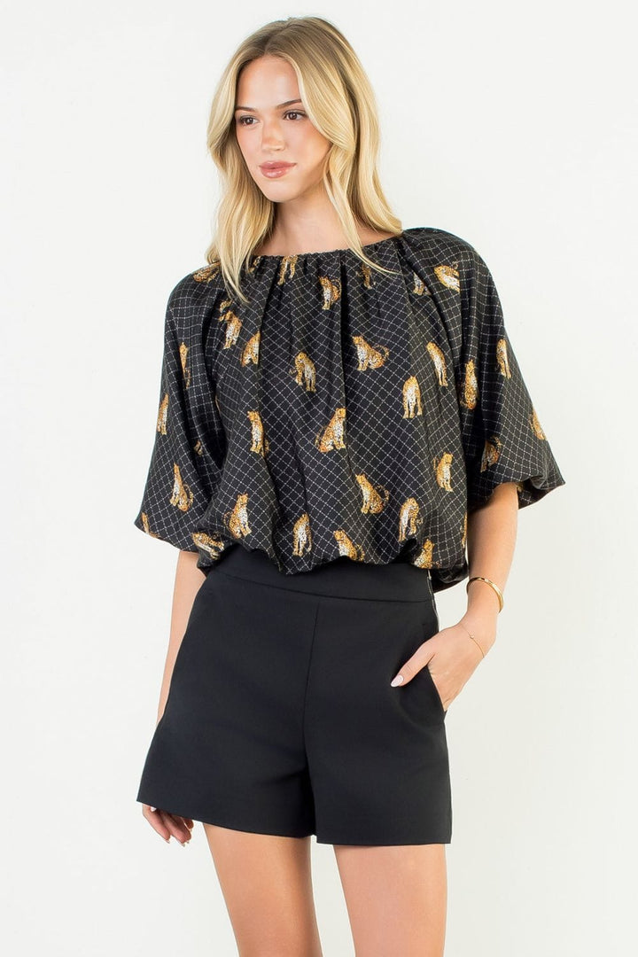 THML Top Leopard / XS Bella Bubble Top