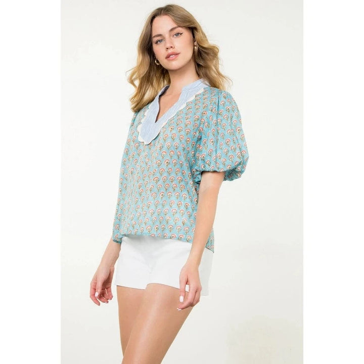 THML Top Lola Puff Sleeve Top