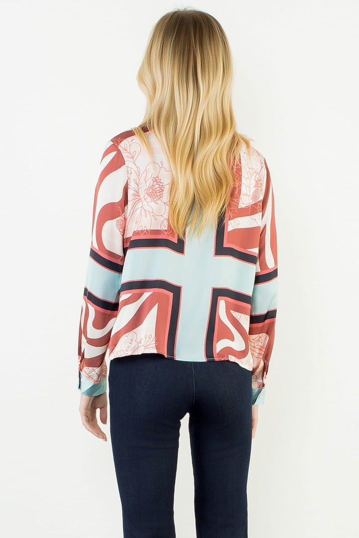 THML Top Lola Satin Pattern Top