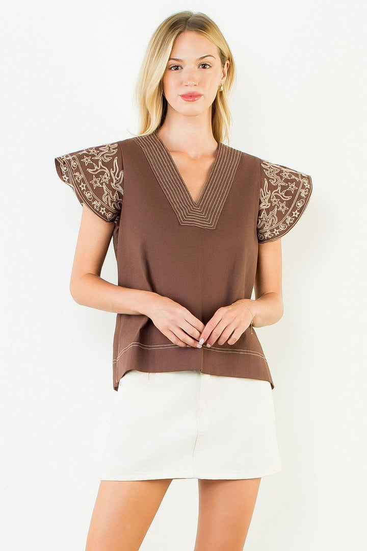 THML Top Mary V-Neck Top