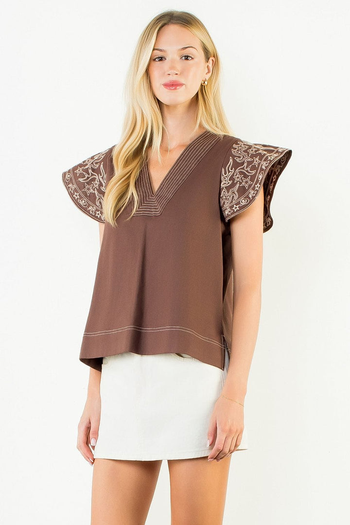 THML Top Mary V-Neck Top