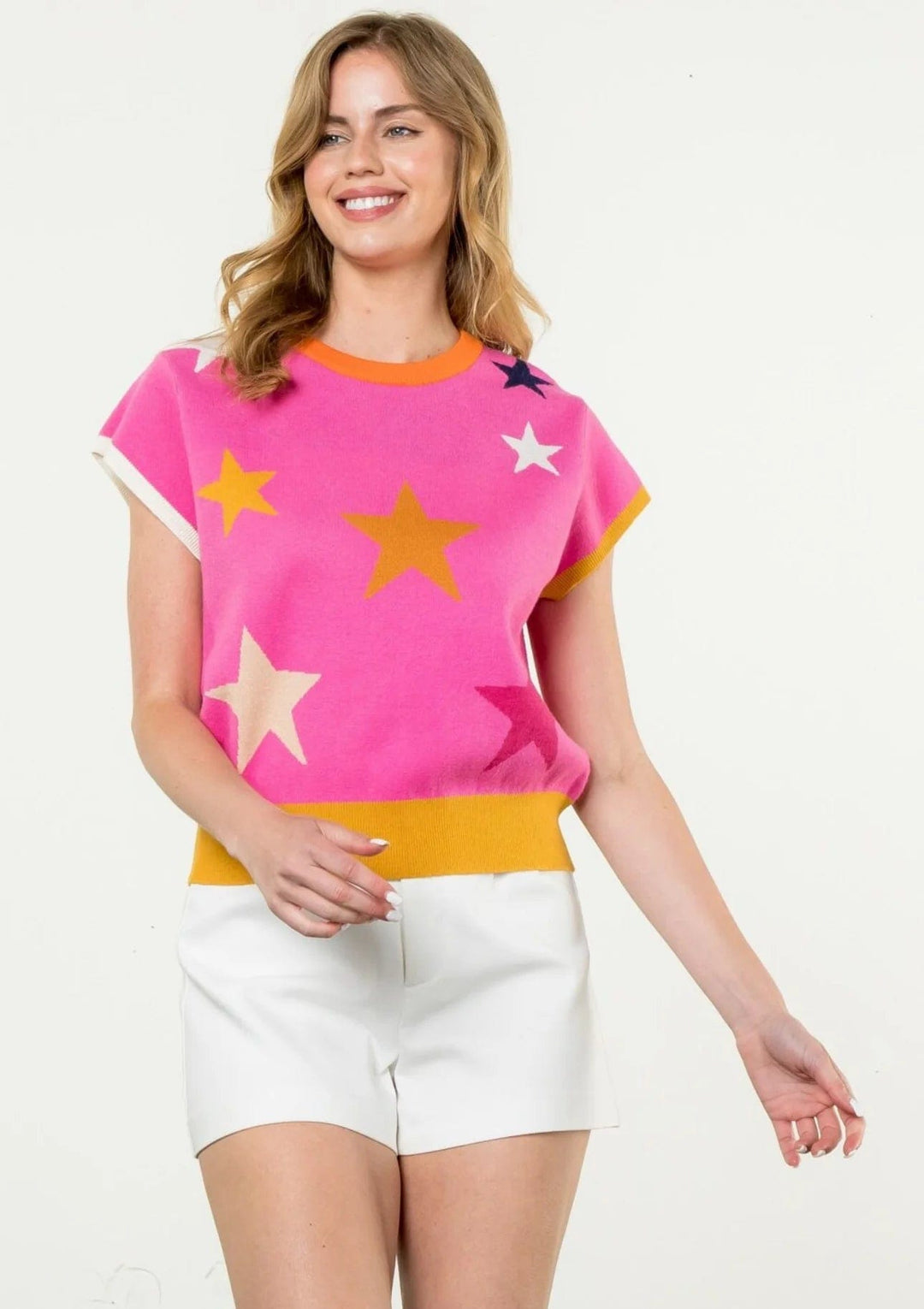 THML Top Pink / XS Peyton Knit Star Top