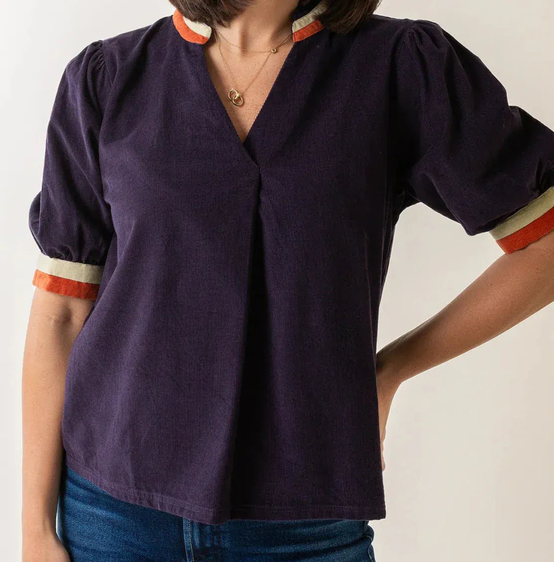 THML Top Plum / XS Joanna Corduroy Top