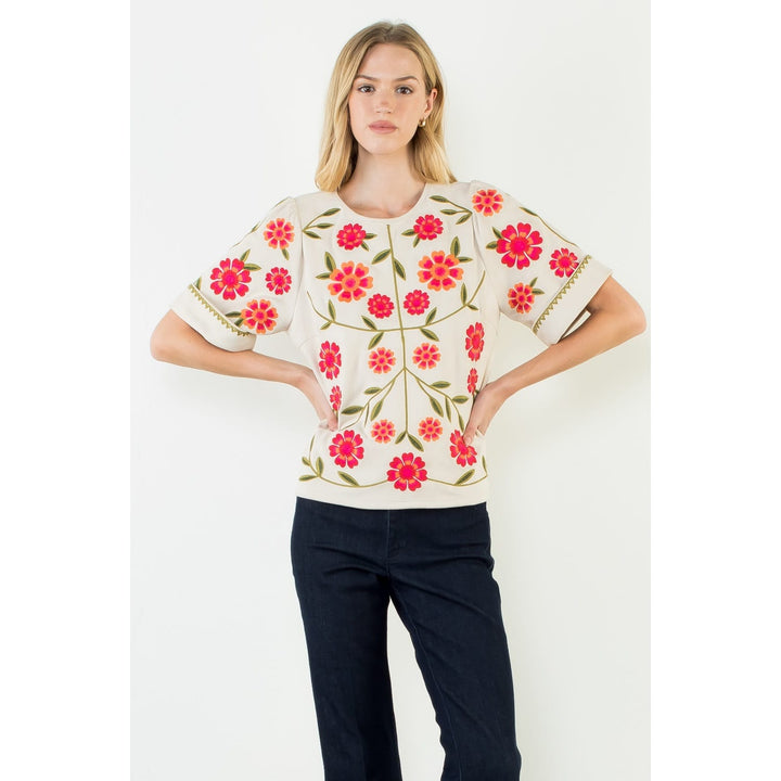 THML Top Vivian Open Back Floral Top