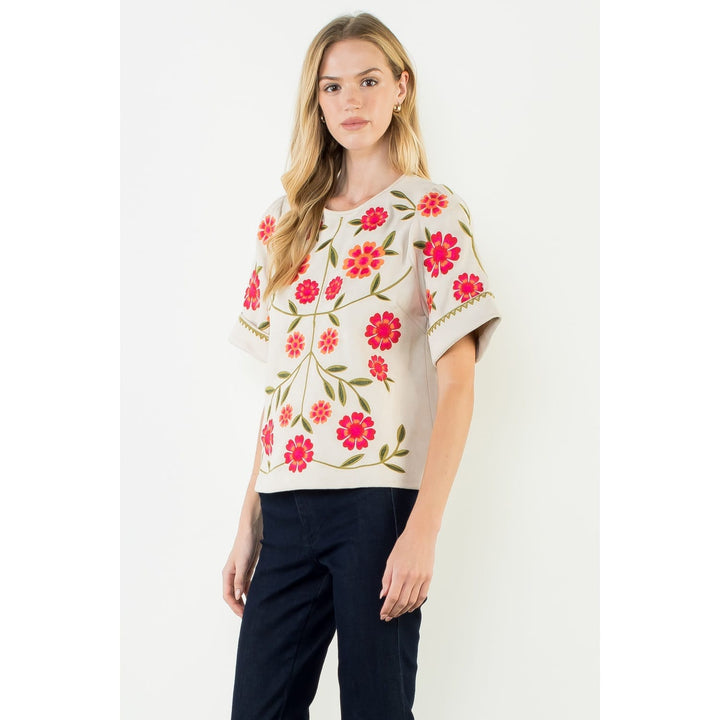 THML Top Vivian Open Back Floral Top