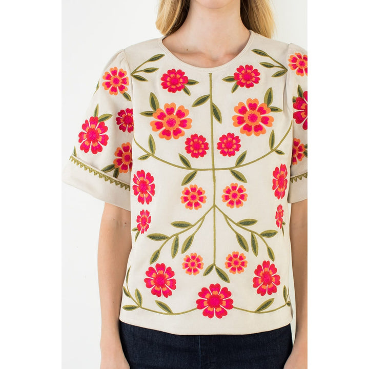 THML Top Vivian Open Back Floral Top