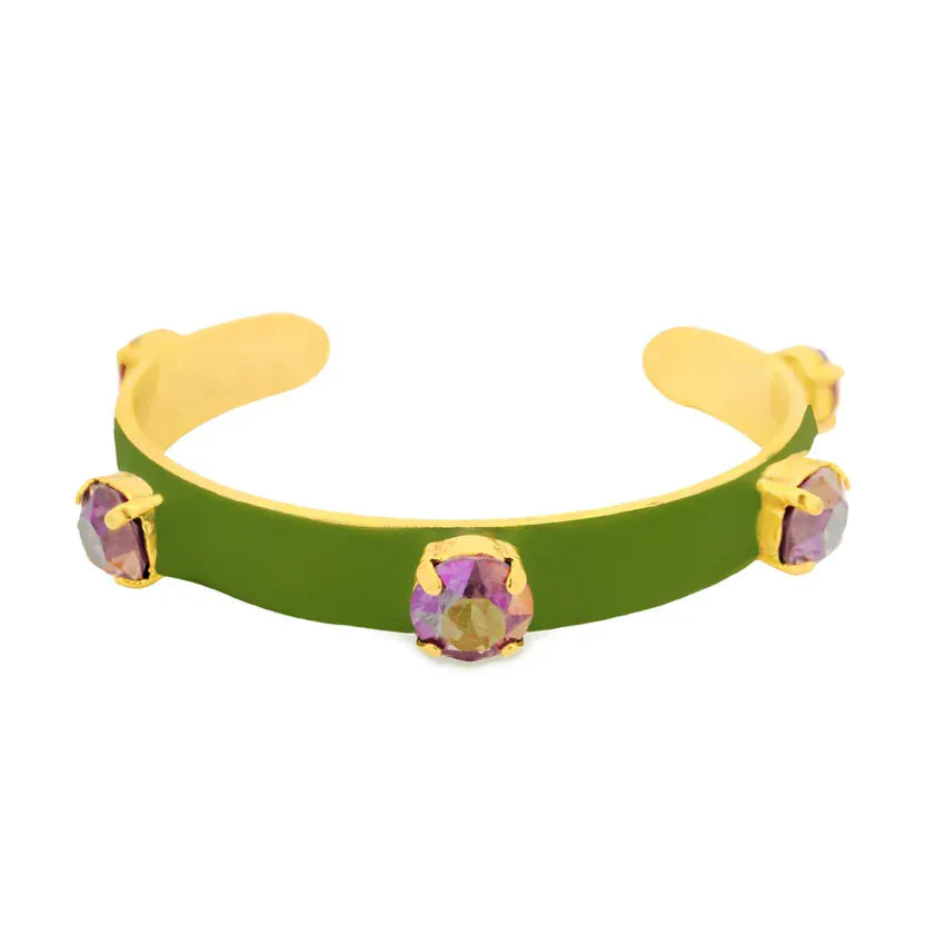 Tova Bangle Kennedy Cuff in Midnight Express - Khaki