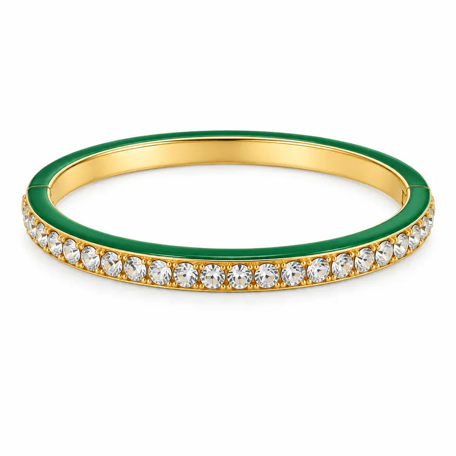 Tova Bracelet Green Helly Bangle