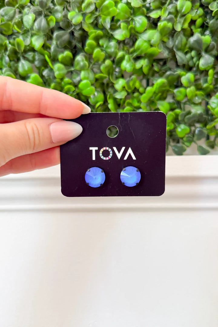 Tova Earrings Ice Blue / Gunmetal TOVA Stud Earrings