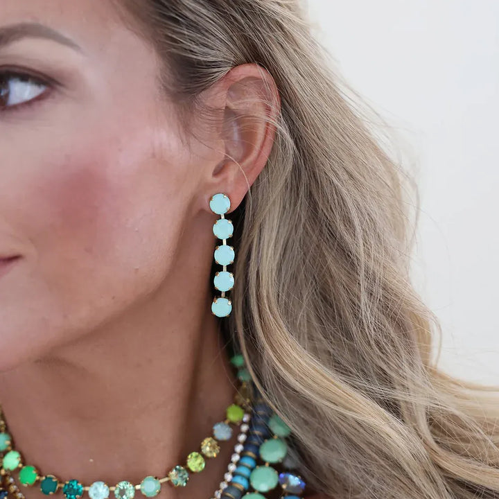 Tova Earrings Ultra Mint White Opal Oakland Drop Earrings