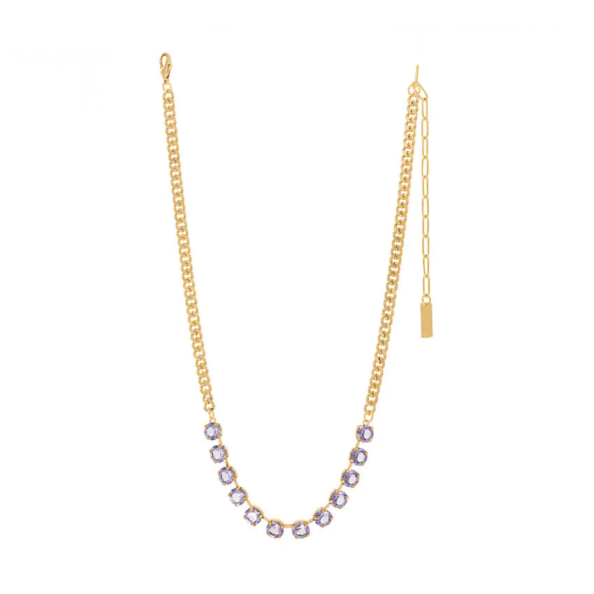 Tova Necklace Purple Unfoiled MIx Mini Oakland Necklace