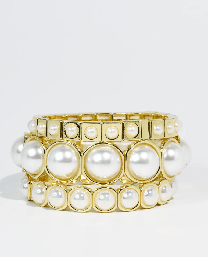 Treasure Jewels Bracelet All The Pearls Stack Set