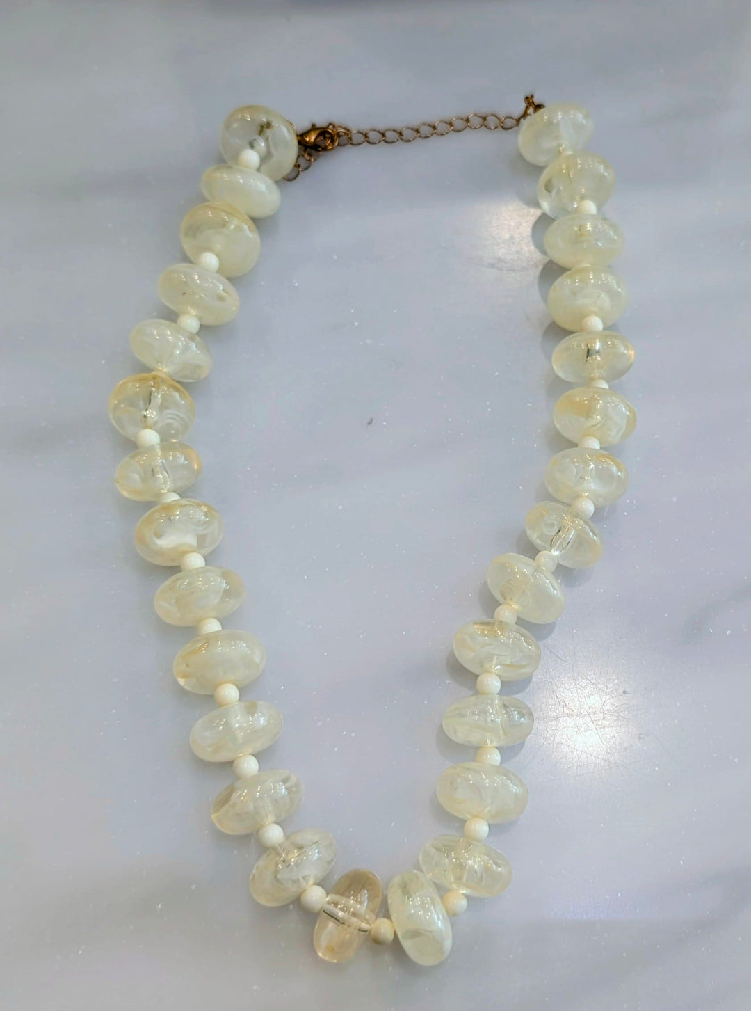 Treasure Jewels Necklace Cream Happy Hour Necklace