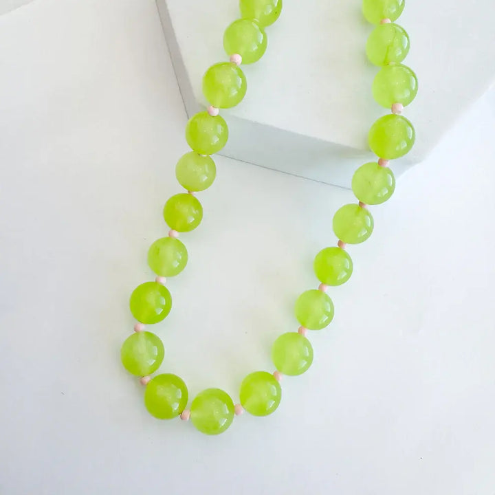 Treasure Jewels Necklace Green Love Big Necklace