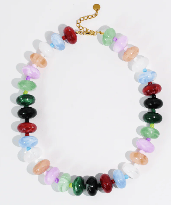 Treasure Jewels Necklace Multi Sugar Beads Necklace