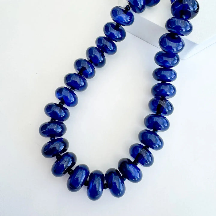 Treasure Jewels Necklace Navy Sugar Beads Necklace