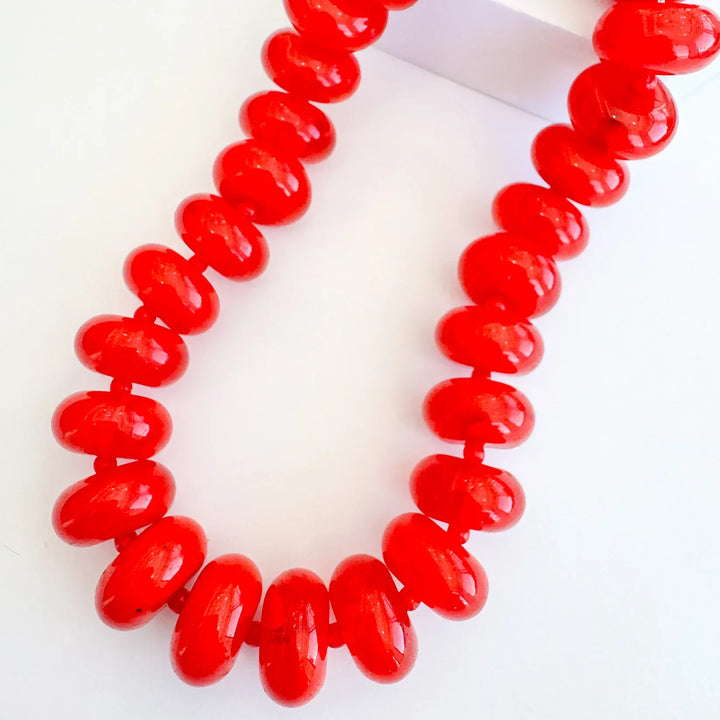 Treasure Jewels Necklace Red Sugar Beads Necklace