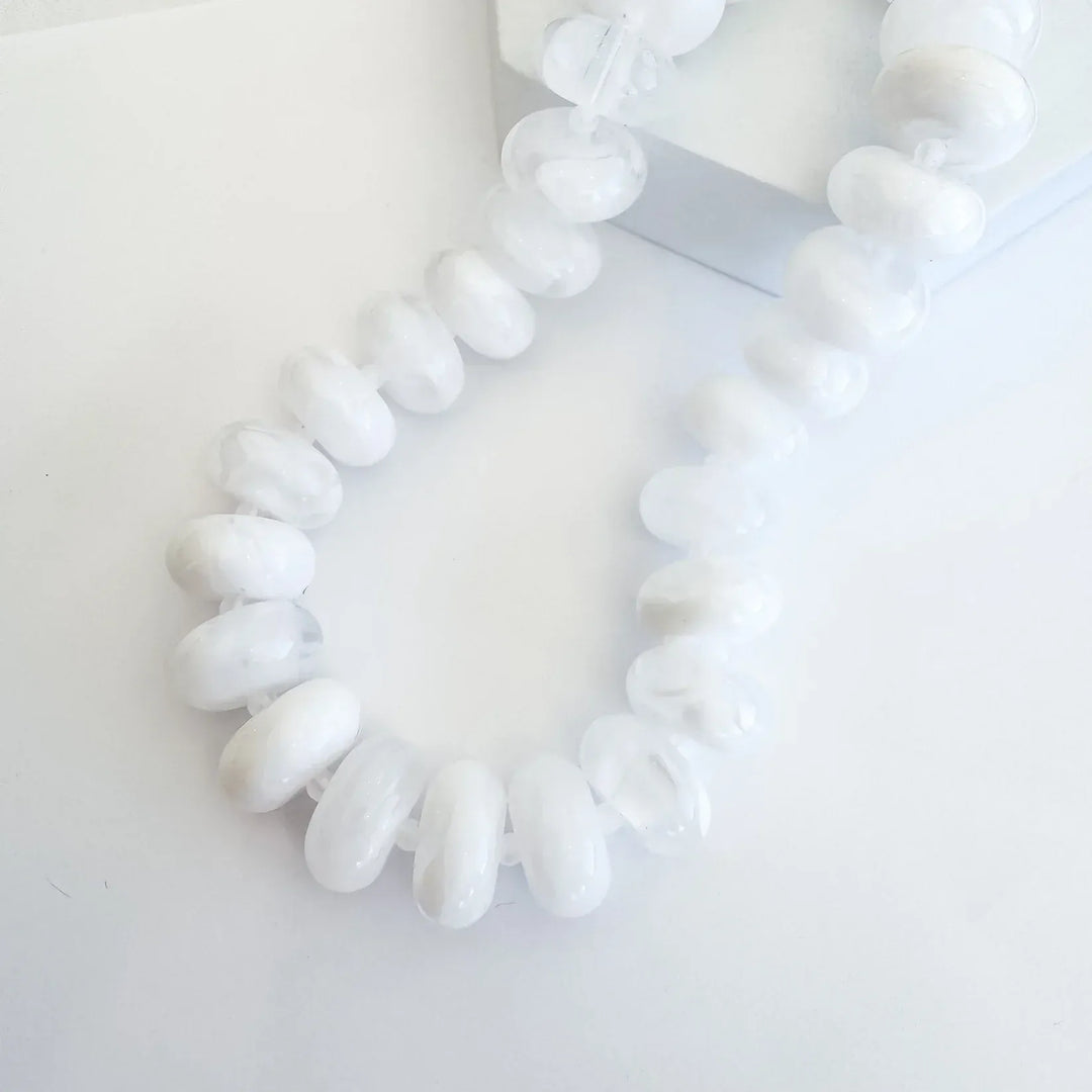 Treasure Jewels Necklace White Sugar Beads Necklace