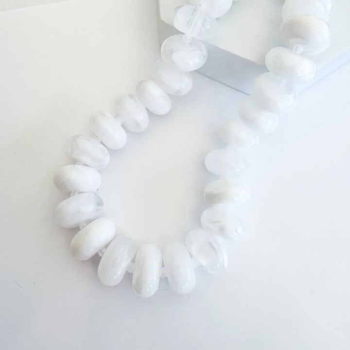 Treasure Jewels Necklace White Sugar Beads Necklace