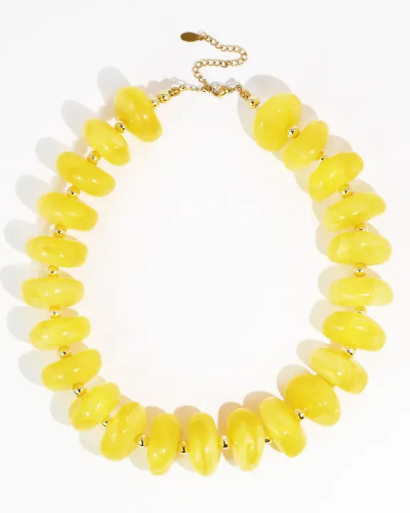 Treasure Jewels Necklace Yellow Happy Hour Necklace