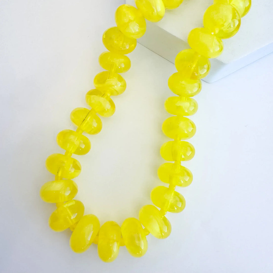 Treasure Jewels Necklace Yellow Sugar Beads Necklace