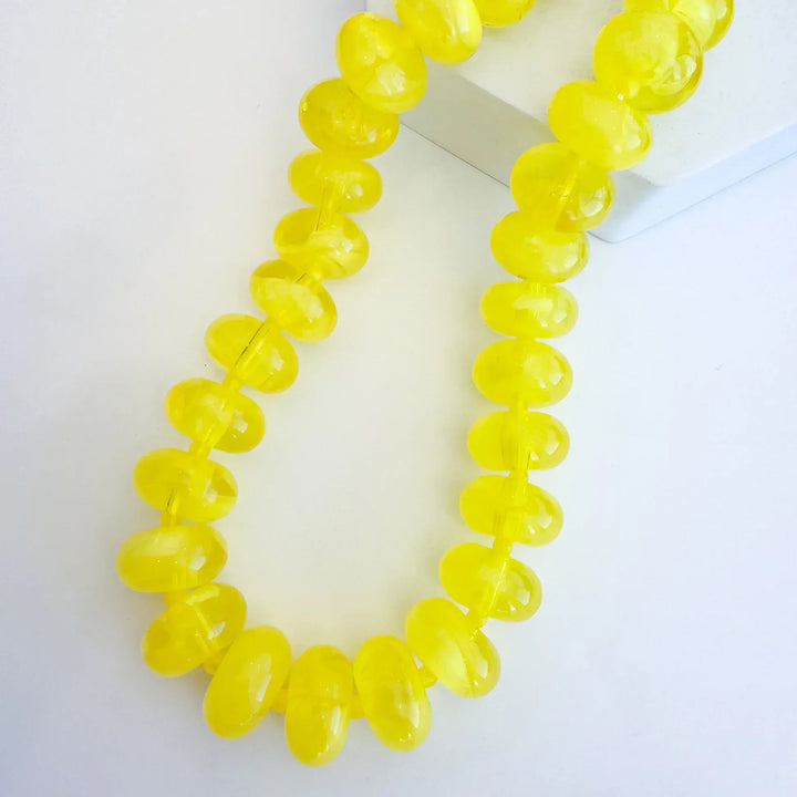Treasure Jewels Necklace Yellow Sugar Beads Necklace