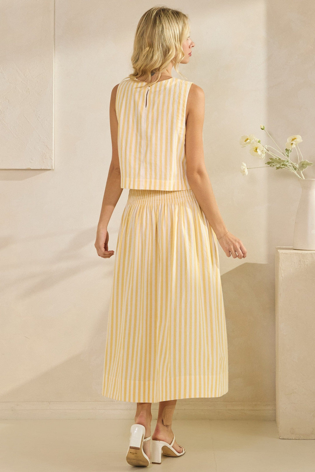 Tres Bien Skirt Amari Striped Maxi Skirt