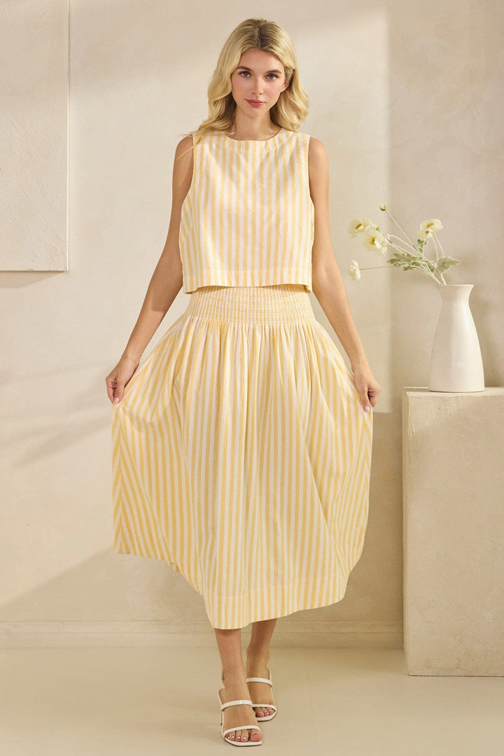 Tres Bien Skirt Amari Striped Maxi Skirt