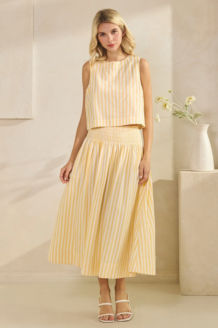 Tres Bien Skirt Amari Striped Maxi Skirt